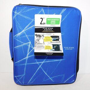 Mead Five Star 2" Multi Access File Binder Blue White Black New with Tag